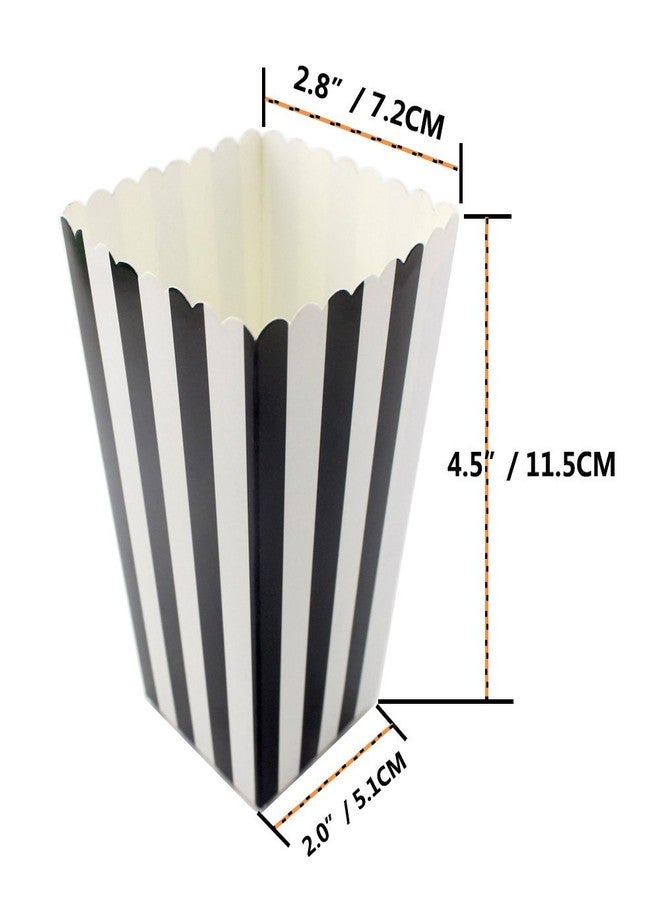 IPALMAY Black and White Striped Mini Paper Popcorn Boxes - Treat Boxes - Birthday Favor Box - Snack Boxes, Family Movie Night Boxes, Set of 36 - Image 4